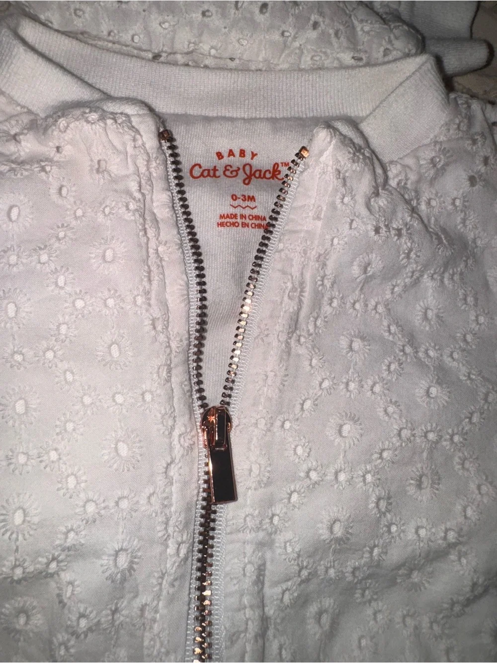 Cat & Jack month fabric collar